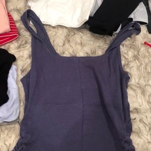 Tank top with crosses on side